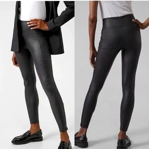 Athleta Delancey Gleam Moto Tight Leggings Black